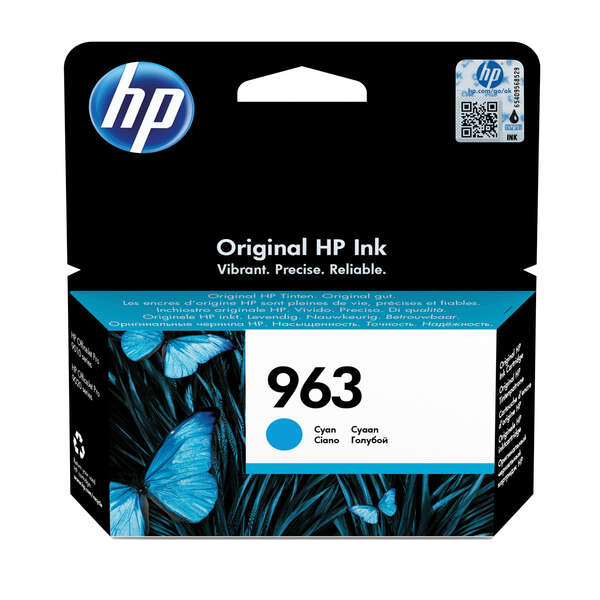 Hp 963 Cyan Cartucho De Tinta Original - 3Ja23Ae