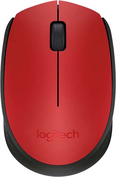 Logitech M171 Raton Inalambrico 1000Dpi - 3 Botones - Uso Ambidiestro - Color Rojo