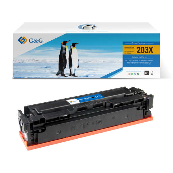 G&G Hp Cf540X/Cf540A/Cf400X/Cf400A Negro Cartucho De Toner Generico - Reemplaza 203X/203A/201X/201A