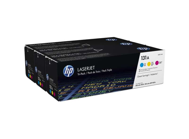 Hp Cf211A/Cf212A/Cf213A Pack De 3 Cartuchos De Toner Originales - 131A