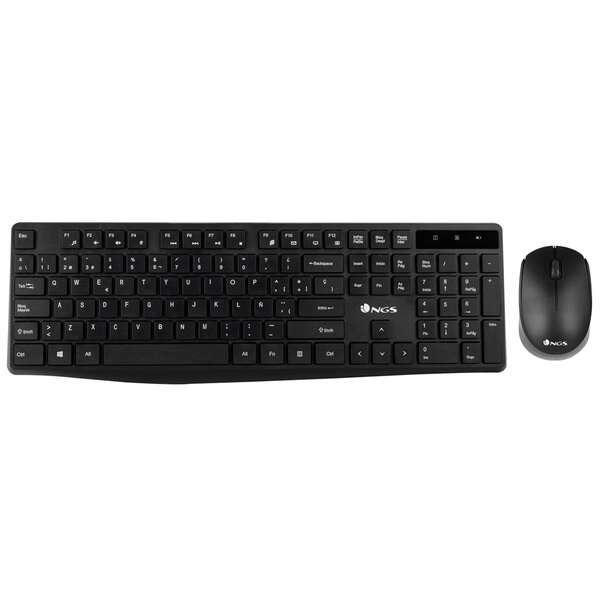 Ngs Allure Pack Inalambrico Usb Teclado Multimedia + Raton 1200Dpi 3 Botones - Uso Ambidiestro - Color Negro