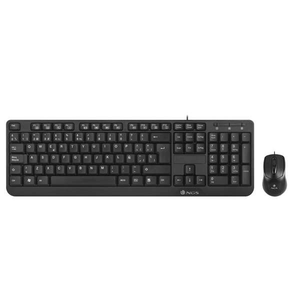 Ngs Cocoa Pack De Teclado Multimedia + Raton 1000Dpi - Color Negro