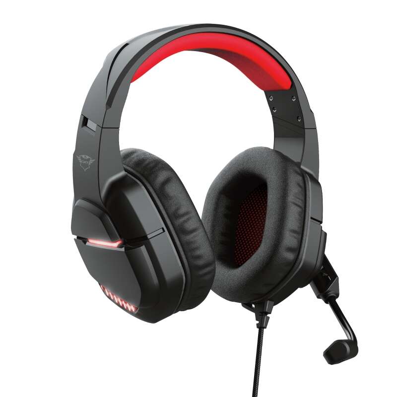 Trust Gaming Gxt 448 Nixxo Auriculares Con Microfono - Microfono Plegable - Iluminacion Led - Diadema Ajustable - Altavoces De 50Mm - Cable Trenzado De 2.30M - Color Negro