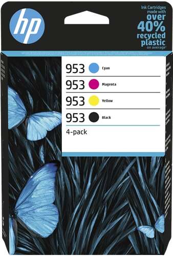 Hp 953 Pack De 4 Cartuchos De Tinta Originales - 6Zc69Ae