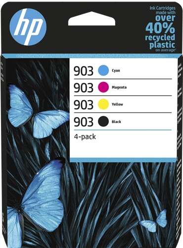 Hp 903 Pack De 4 Cartuchos De Tinta Originales - 6Zc73Ae