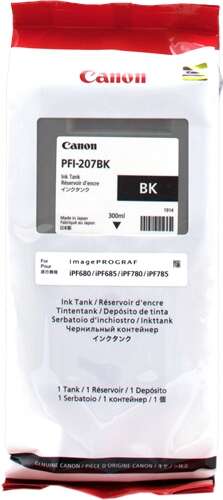 Canon Pfi207 Negro Cartucho De Tinta Original - Pfi207Bk/8789B001