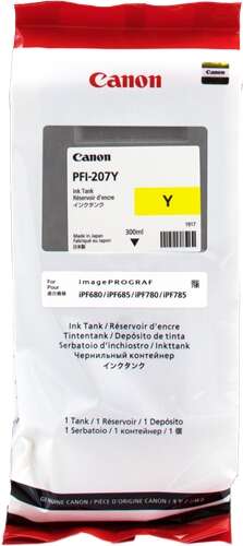 Canon Pfi207 Amarillo Cartucho De Tinta Original - Pfi207Y/8792B001