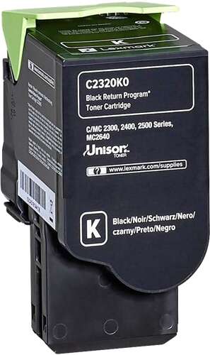 Lexmark C2325/C2425/C2535/Mc2325/Mc2425/Mc2535/Mc2640 Negro Cartucho De Toner Original - C2320K0