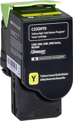 Lexmark C2325/C2425/C2535/Mc2325/Mc2425/Mc2535/Mc2640 Amarillo Cartucho De Toner Original - C232Hy0