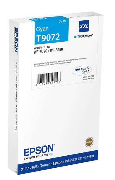 Epson T9072 Cyan Cartucho De Tinta Original - C13T907240