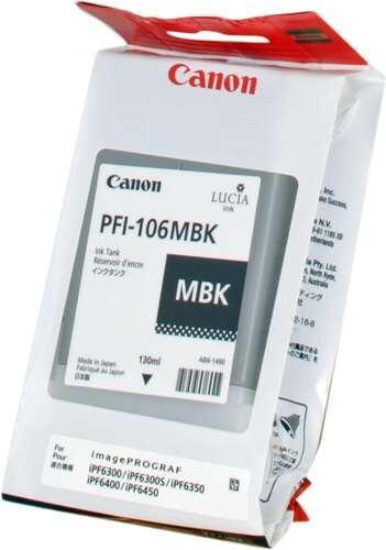 Canon Pfi106 Negro Mate Cartucho De Tinta Original - Pfi106Mbk/6620B001