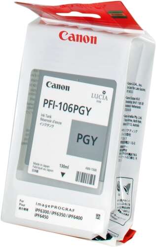 Canon Pfi106 Gris Photo Cartucho De Tinta Original - Pfi106Pgy/6631B001