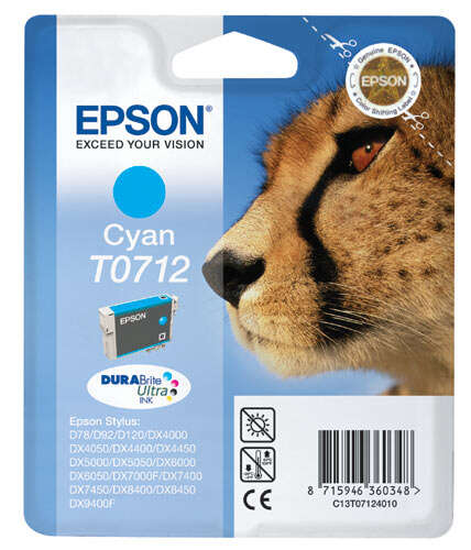 Epson T0712 Cyan Cartucho De Tinta Original - C13T07124012