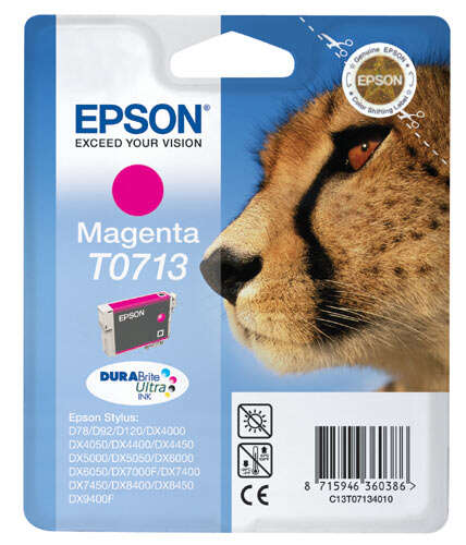 Epson T0713 Magenta Cartucho De Tinta Original - C13T07134012