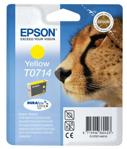 Epson T0714 Amarillo Cartucho De Tinta Original - C13T07144012