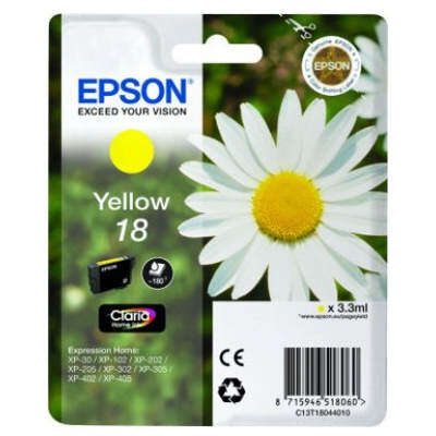 Epson T1804 (18) Amarillo Cartucho De Tinta Original - C13T18044012