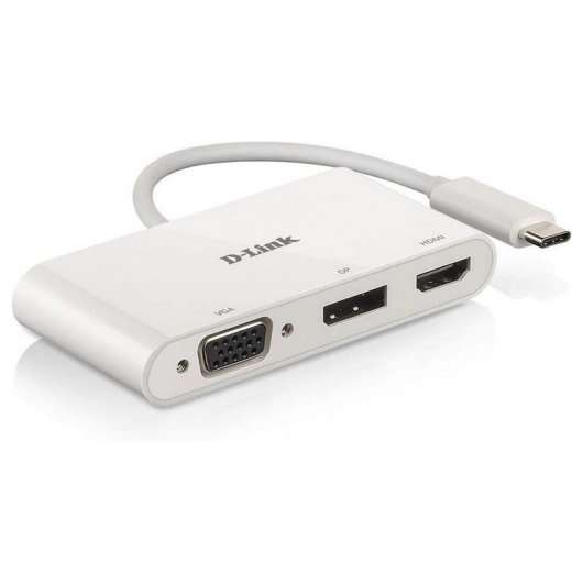 D-Link Hub Usb-C A Hdmi, Displayport, Vga