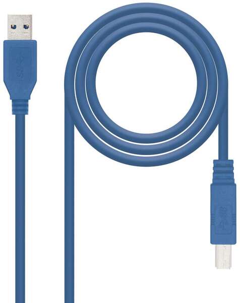 Nanocable Cable De Impresora Usb-A 3.0 Macho A Usb-B Macho 2M - Color Azul