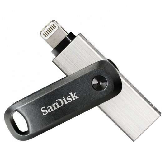 Sandisk Ixpand Go Memoria Usb 3.0 Y Lightning 64Gb - Diseño Metalico/Plastico - Color Acero/Negro (Pendrive)