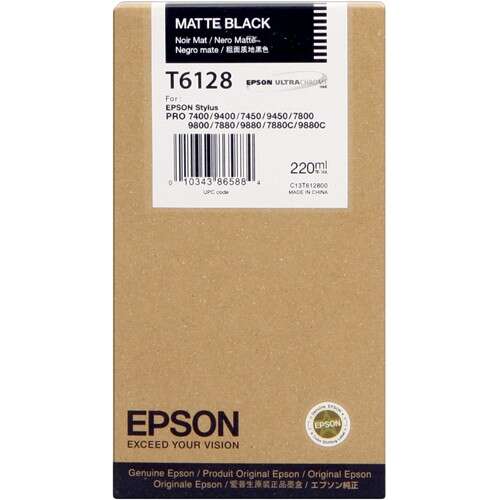 Epson T6128 Negro Mate Cartucho De Tinta Original - C13T612800