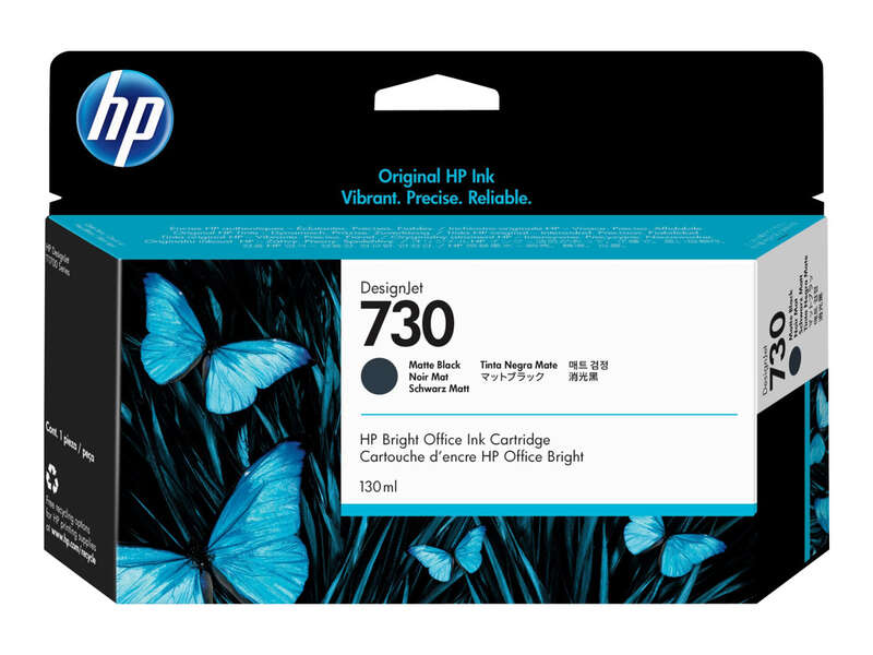 Hp 730 Negro Mate Cartucho De Tinta Original - P2V65A