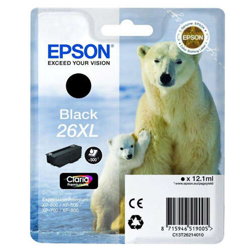 Epson T2621 (26Xl) Negro Cartucho De Tinta Original - C13T26214012