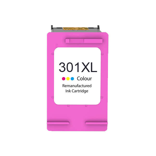 Hp 301Xl Color Cartucho De Tinta Remanufacturado - Muestra Nivel De Tinta - Reemplaza Ch564Ee/Ch562Ee