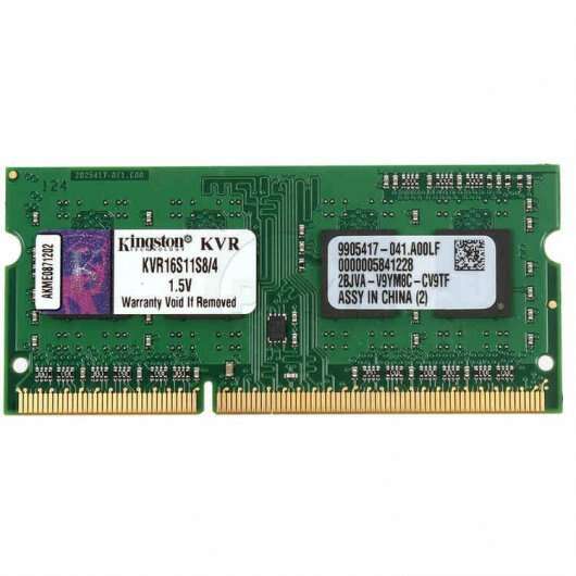 Kingston Valueram Memoria Ram So-Dimm Ddr3 1600 Pc3-12800 4Gb Cl11