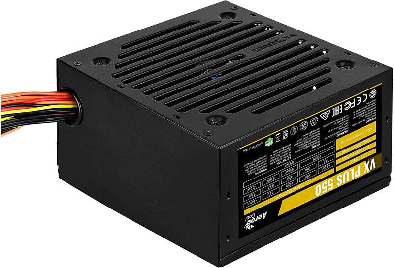 Aerocool Vx Plus 550 Fuente De Alimentacion 550W Atx 2.3 - Pfc Activo - Ventilador Silencioso 120Mm