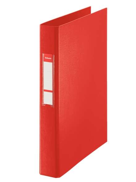 Esselte Carpeta De Anillas - Formato Folio - Capacidad Para 190 Hojas - 2 Anillas De 25Mm - Color Rojo