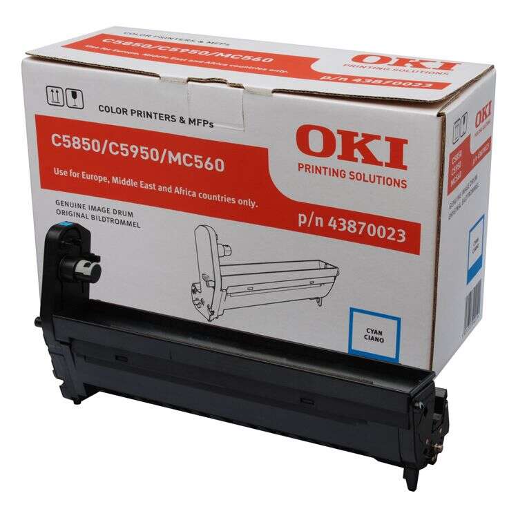 Oki C5850/C5950/Mc560 Cyan Tambor De Imagen Original - 43870023 (Drum)