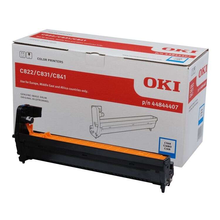 Oki C822/C831/C841 Cyan Tambor De Imagen Original - 44844407 (Drum)