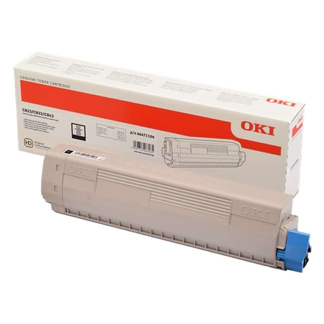 Oki C823/C833/C843 Negro Cartucho De Toner Original - 46471104