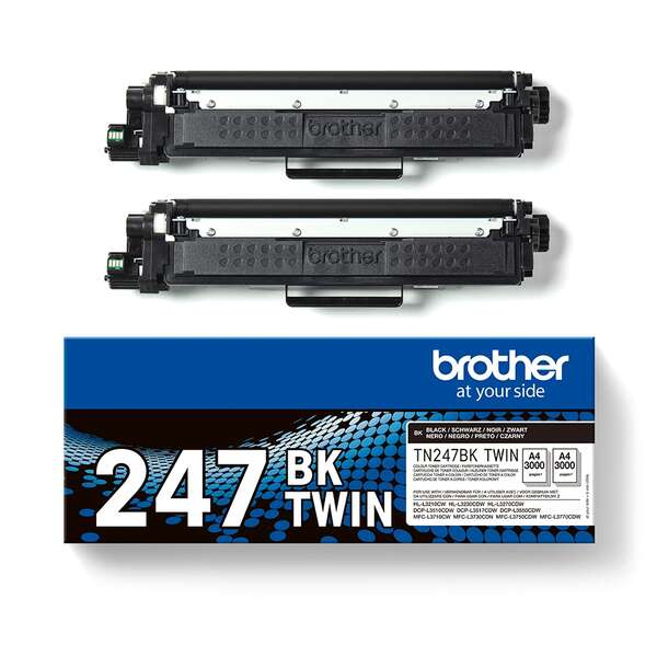 Brother Tn247 Negro Pack De 2 Cartuchos De Toner Originales - Tn247Bktwin