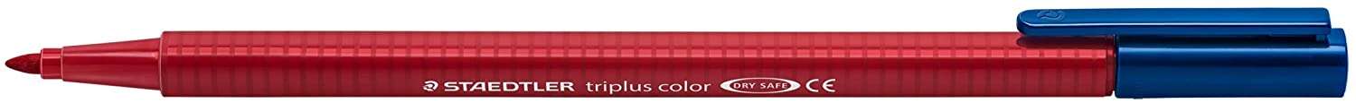 Staedtler Triplus Color 323 Rotulador De Punta Fina - Trazo 1Mm Aprox - Tinta Base De Agua - Color Rojo Carmin