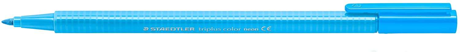 Staedtler Triplus Color 323 Rotulador De Punta Fina - Trazo 1Mm Aprox - Tinta Base De Agua - Color Azul Neon