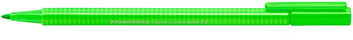 Staedtler Triplus Color 323 Rotulador De Punta Fina - Trazo 1Mm Aprox - Tinta Base De Agua - Color Verde Neon