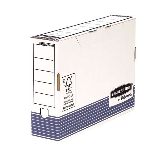 Fellowes Bankers Box Caja De Archivo Definitivo 80Mm Folio - Montaje Automatico Fastfold - Carton Reciclado Certificacion Fsc