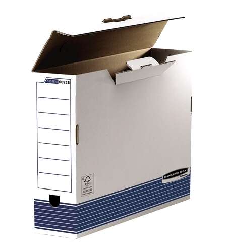 Fellowes Bankers Box Caja De Archivo Definitivo 100Mm A3 - Montaje Automatico Fastfold - Carton Reciclado Certificacion Fsc