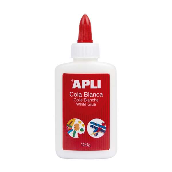 Apli Cola Blanca Liquida 100G - Aplicador De Punta - Libre De Solventes Y No Toxica - Apto Para Uso Escolar