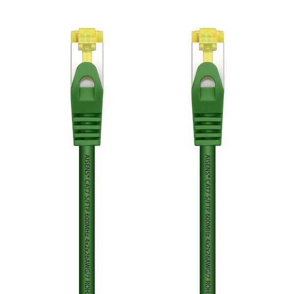 Aisens Cable De Red Latiguillo Rj45 Lszh Cat.7 600 Mhz S/Ftp Pimf Awg26 - 0.5M - Color Verde
