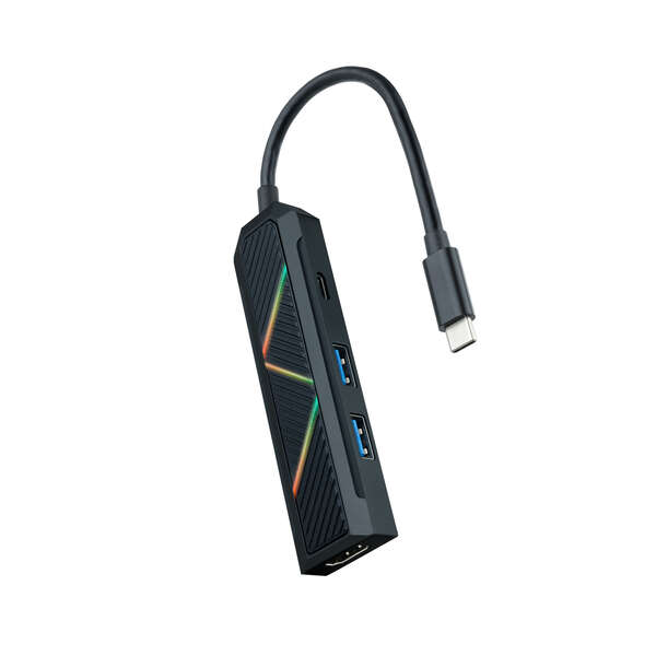 Nanocable 4 En 1 Hub Usb-C 3.0 Con 2X Usb-A 3.0, 1X Usb-C Pd, 1X Hdmi - Carcasa De Aluminio - Cable De 0.15M