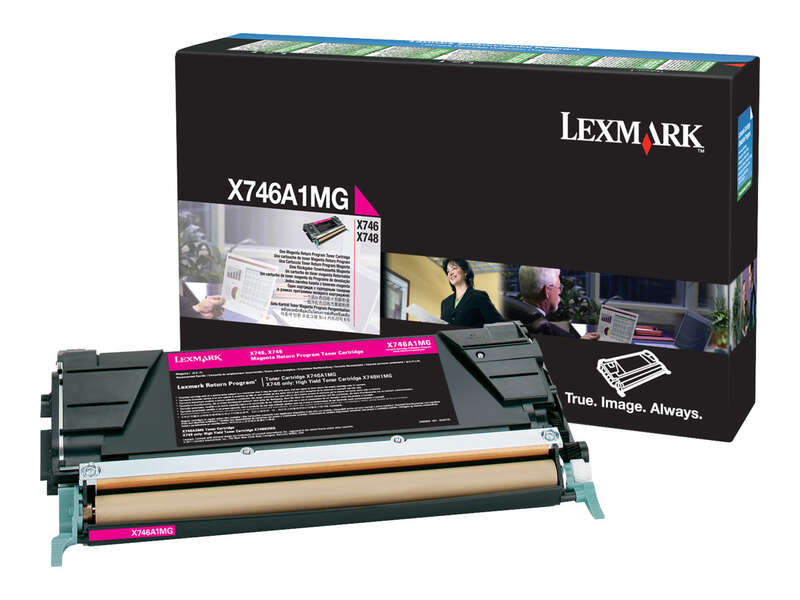 Lexmark X746/X748 Magenta Cartucho De Toner Original - X746A1Mg