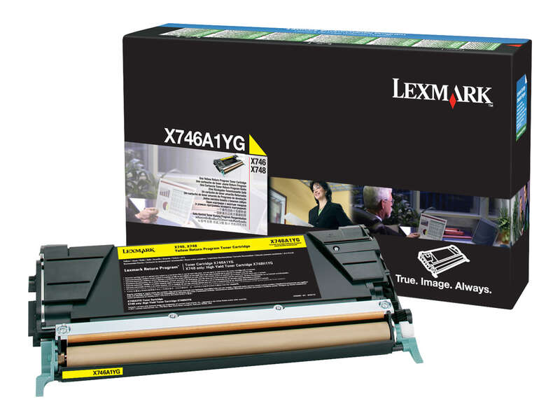 Lexmark X746/X748 Amarillo Cartucho De Toner Original - X746A1Yg