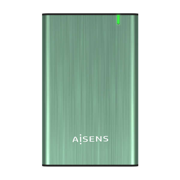 Aisens Caja Externa 2.5″ Para Discos Duros 9.5Mm Sata I, Ii Y Iii A Usb 3.0/Usb 3.1 Gen1 - Color Verde Primavera