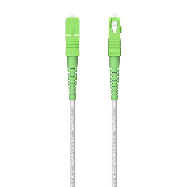 Aisens Cable Fibra Optica Latiguillo G657A2 3.0 9/125 Smf Simplex Cpr Dca Lszh - Sc/Apc-Sc/Apc - 250M - Color Blanco