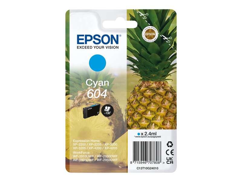 Epson 604 Cyan Cartucho De Tinta Original - C13T10G24010