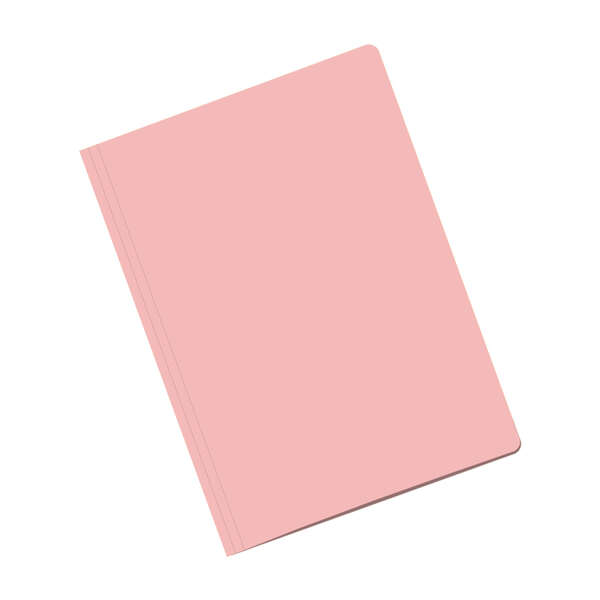 Dohe Pack De 50 Subcarpetas De Cartulina - Tamaño Folio - Ranura Para Fastener - Color Rosa Claro