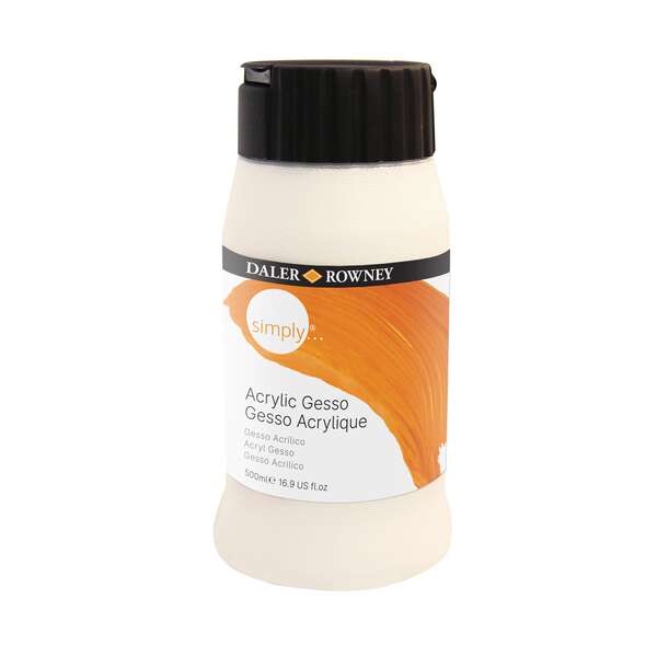 Daler Rowney Simply Bote De Imprimador De Yeso 500Ml - Color Blanco