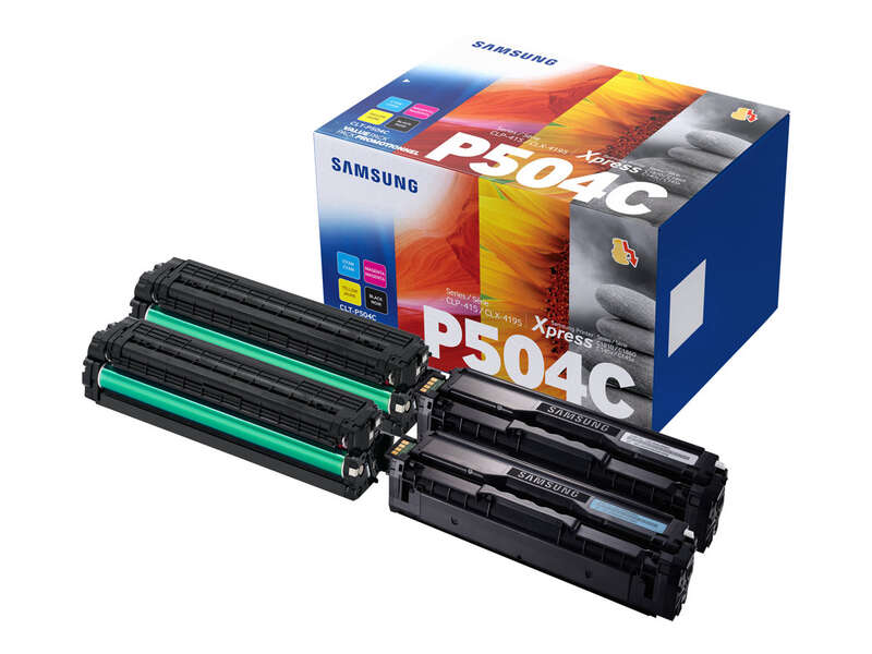 Samsung Clp415/Clx4195 Pack De 4 Cartuchos De Toner Originales - Clt-P504C/Su400A